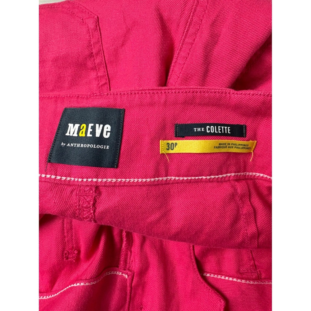 Maeve Anthropologie The Colette Wide Leg Pants Pink Petite 30P NWT Linen Blend - Picture 6 of 8
